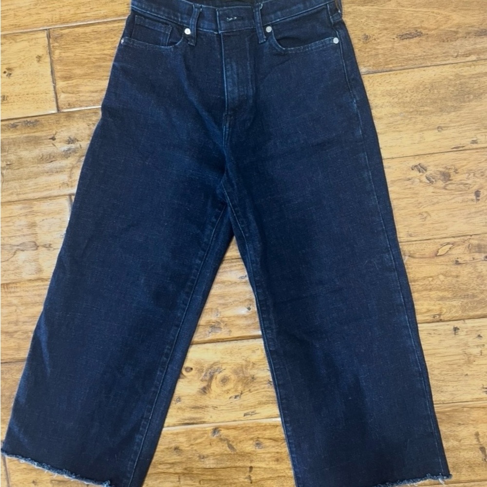 Women’s Vintage Raw Edge High Rise Wide Leg Jeans - Picture 5 of 6